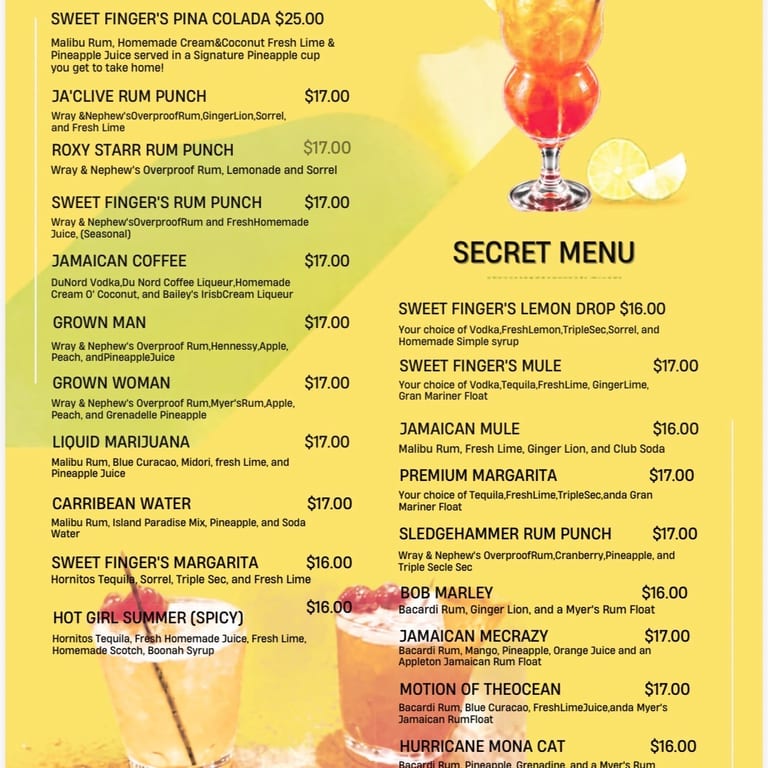 Signature Cocktails & Secret Menu