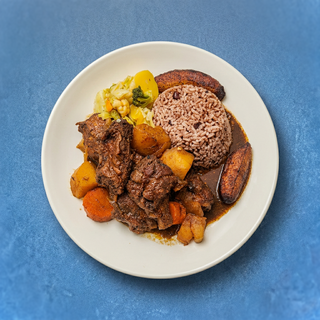 Brown Stew Chicken Large Plate