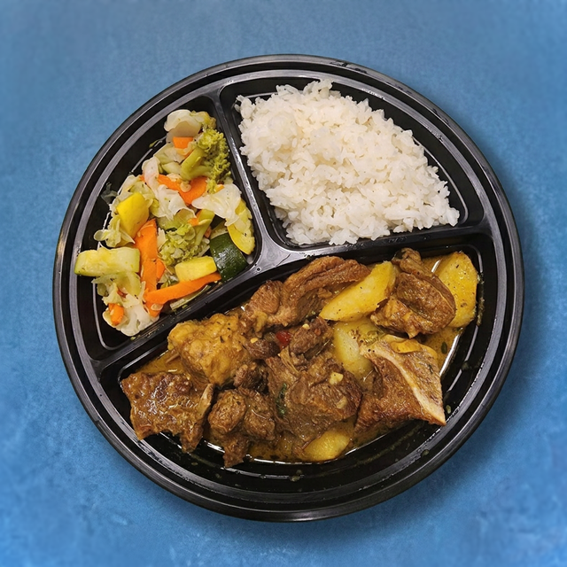 Curry Goat Large Plate.