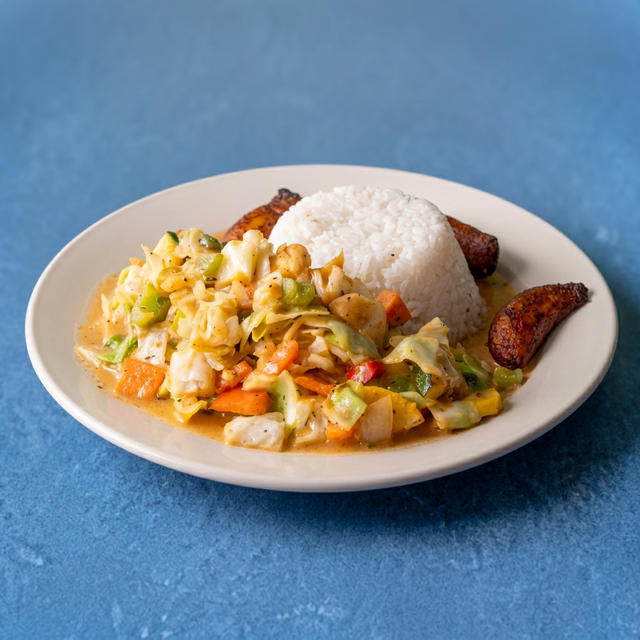 Stew Vegetable Large Plate.
